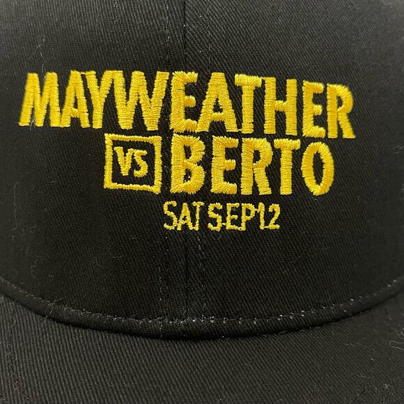 Floyd Mayweather vs Andre Berto Las Vegas Boxing Match Black Snapback Hat Cap - Picture 2 of 7